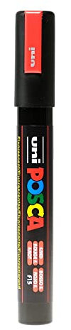 Uni-Ball 182577 - POSCA markeerstift met medium ronde punt, neon rood