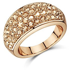 Buckley London Damen Ring Messing Glänzend Kristall rot 430070029