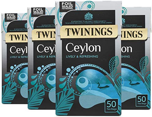 Twinings Ceylon Tea 200 Tea Bags (Multipack of 4 x 50 Bags)