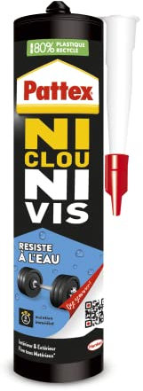 Pattex Ni clou ni vis - Pegamento multiusos (resistente al agua, cartucho de 450 g)