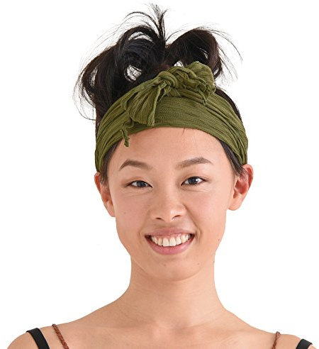 CHARM Damen Herren Retro Stirnband - Haar Band Kostüm Festival Zubehör Pirat Grün