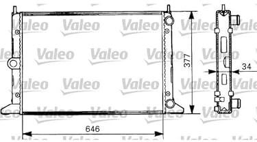 Valeo Kühler, Motorkühlung 731386 | Kompatibel mit: FORD GALAXY I, SEAT ALHAMBRA, VW SHARAN