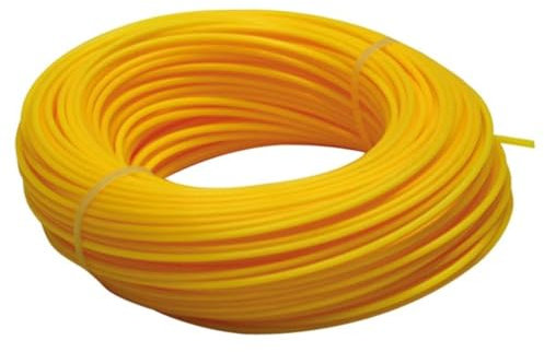 Toolland Fil pour coupe-bordure, nylon, jaune, 2 mm, 100 m