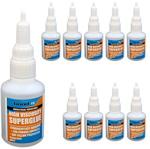 10 x 20g Super Glue Strong Bond High Viscosity Adhesive Plastic Rubber UPVC Wood Metal