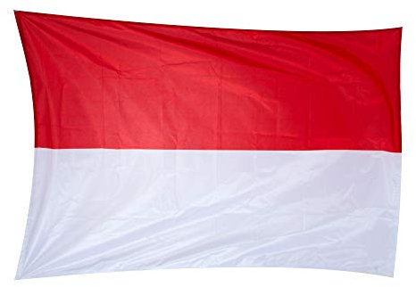 Fahnen Kössinger, Hissflagge im Querformat, Fahne Bundeshauptstadt Wien, Hissfahne ohne Wappen, hochwertiger Siebdruck, brillante Farben, rot-weiß, reißfest, 250 x 150 cm, 3,75 m² Fläche