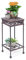 Relaxdays Blumenhocker quadratisch Größe M aus Gusseisen HBT ca. 50,5 x 24 x 24 cm Blumenständer mit 2 Ablagen Beistelltisch für Blumen und Dekoration in Haus und Garten Hocker für Pflanzen, bronze