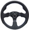 NRG Innovations RST-012R-BL verstärktes Lenkrad (Lederlenkrad, 320 mm, mit blauem Stich)