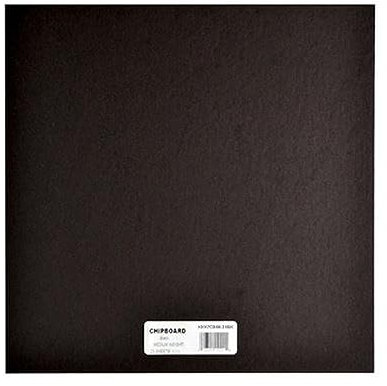 Grafix Medium Weight Chipboard Sheets 6X6 25/Pkg-Black, Paper, 6x6x0.06