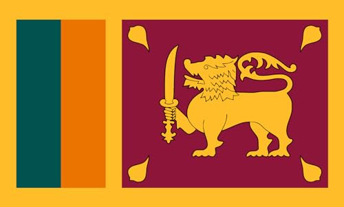 magFlags Flagge: XXXL+ Sri Lanka | Querformat Fahne | 6.7m² | 200x335cm » Fahne 100% Made in Germany