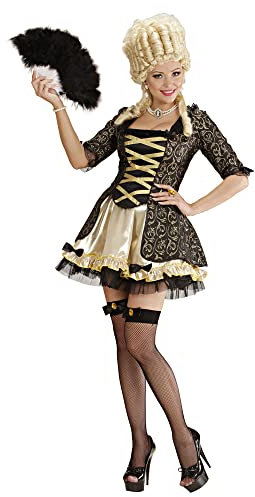 W WIDMANN MILANO Party Fashion - Costume reine noire baroque, robe, noblesse, dame de cour, déguisements de carnaval