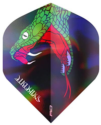 RED DRAGON Peter Wright Snakebite Holographische Dart Flights - 3 Sätze pro Packung (9 Flights insgesamt)