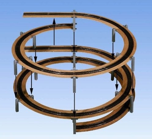 53127 - NOCH - Gleiswendel Aufbaukreis - N - 329/362 mm, 1-2-gleisig