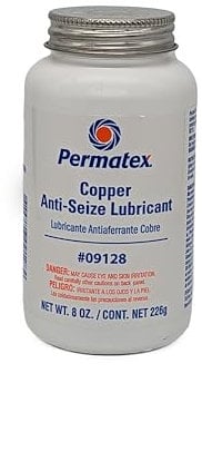 Permatex 09128 Copper Anti-Seize Lubricant: Extreme Temperature Protection (Up to 932°C) for Galling, Seizure, Rust, and Corrosion Prevention in Cars & Vans 226g