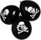 Piraten-Party-Dekorationen, Luftballons, Latex-Totenkopf und gekreuzte Knochen, Halloween, Geburtstag, Schwarz, 15 Stück