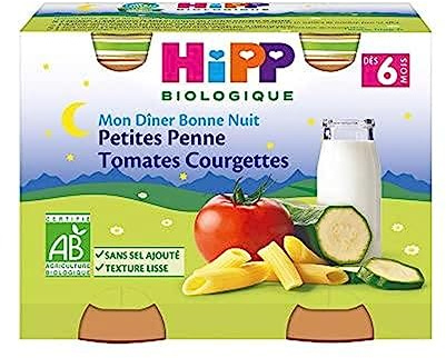HiPP - Petit pot : Petites pennes-Tomates-Courgettes - dès 6 mois