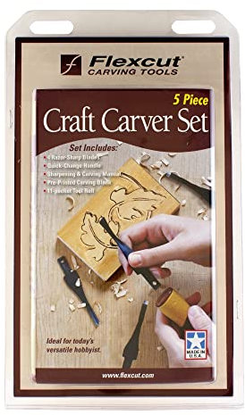 Flexcut Couteaux de Sculpture Carving Set Cinq pièce Craft tourneur sur Bois