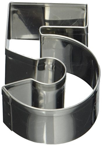 Staedter Emporte-pièce en forme de chiffre 5, 7 cm, en acier inoxydable, argenté, 30 x 30 x 30 cm