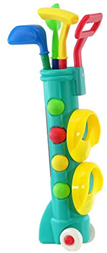 MTS Childs Junior Golf Caddy Set Balls Clubs Trolley Kids Outdoor Garden Game Toy Age 3+
