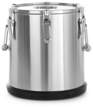 HENDI Thermotransportbehälter, mit einem speziellen Isoliermaterial gefüllt, Thermotransport, 20L ø330x(H)360mm, Edelstahl