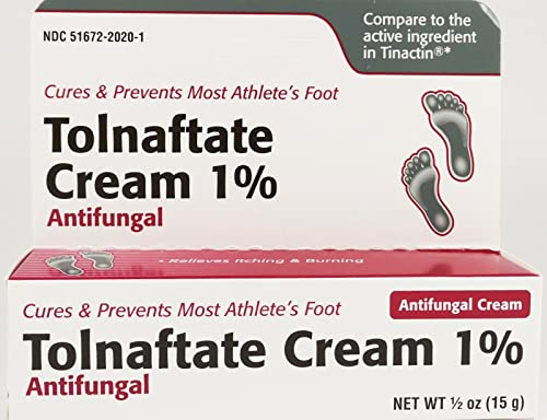 Tolnaftate Antifungal Athletes Foot Cream 1% - 0.5 Oz (15 G)