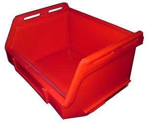 Kabi PB15 Plastic Storage Box/Parts Bin - Red - Pack of 10