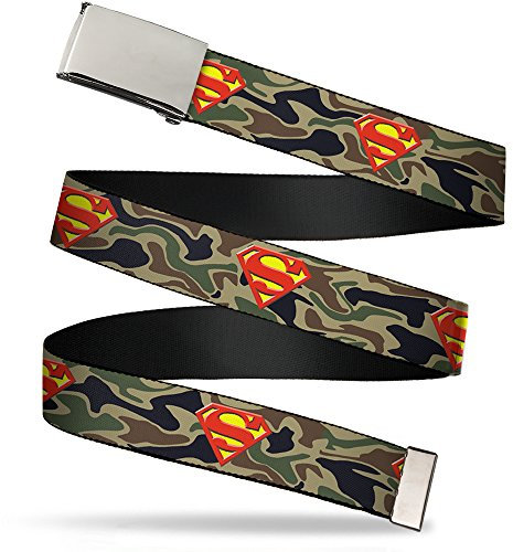 Buckle-Down Herren Web Belt Superman 1.25 Grtel, Mehrfarbig, Einheitsgröße