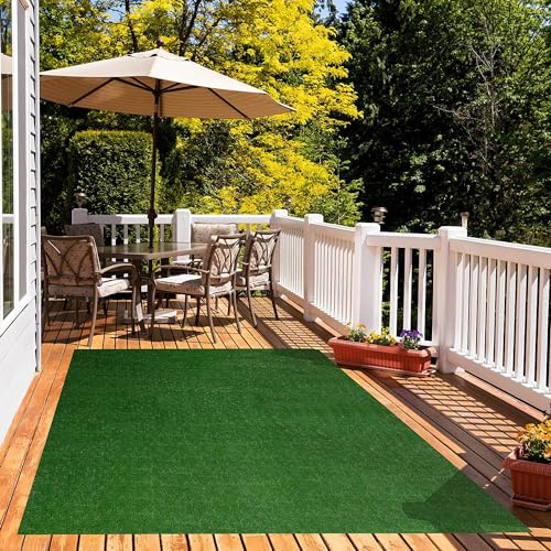 KOECKRITZ Artificial Turf Roll | Premium Outdoor Rug Square & Fake Floor Grass Decor | Custom - Cut, Lightweight Outdoor Carpet | Perfect as Door Mat & Grass Rug for Home | Small to Medium Size
