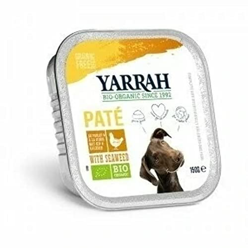 Yarrah - Hundefutter Paté Huhn mit Alge Bio - 12 x 150 g