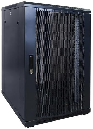 DSIT Baie de Serveur 18U avec Porte perforée | 600x800x1000mm (LXPXH) - Noir