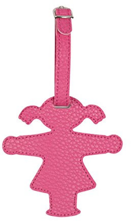 AMPELMANN Kofferanhänger - Reisebegleiter Ampelfrau pink PU Leder