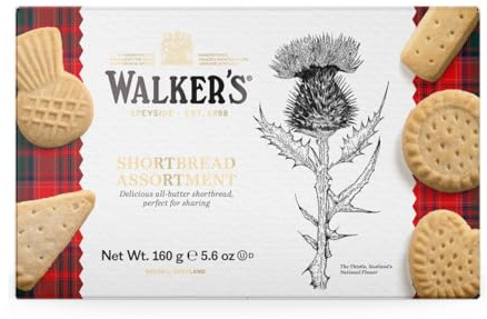 Galletas de mantequilla Walkers surtidas, paquete de 1 (1 caja de 160 g)