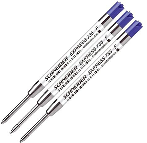Schneider 77302 - Kugelschreibermine 735F 3-er, blau