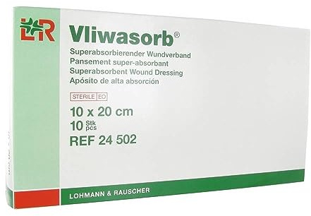 Vliwasorb Saugkompresse steril 10x20 cm
