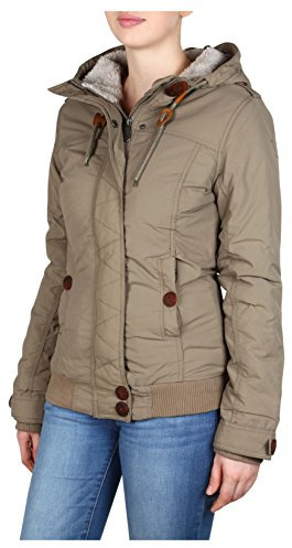 Sublevel Damen Winterjacke Jacke mit Teddyfell, Farbe:light brown;Größe:S