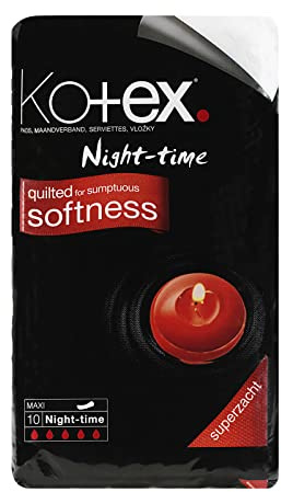 Kotex Maxi Night Time Sanitary Towels, 10 towels