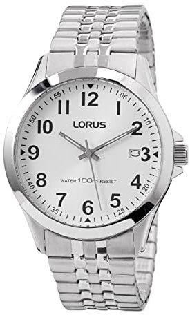 Lorus Klassik Herren-Uhr Edelstahl mit Metallband RS975CX9