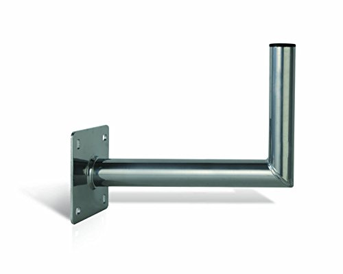 Opticum Alu Wandhalter (Wandabstand:40cm, Höhe: 25cm, Rohr: 48, TÜV zertifiziert)