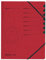 herlitz 10843068 Ordnungsmappe Quality 1-7, A4, rot, 7 Fächer mit Gummizug, 1 Stück