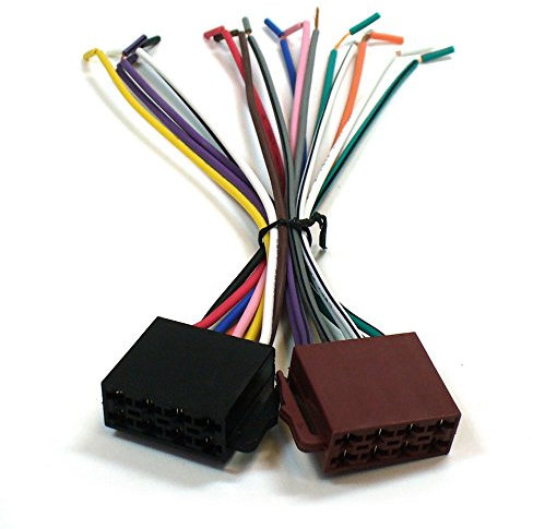 Autoradio ISO Stecker LS, Strom, Gala, CAN Bus Adapter, RAK – ISO Uni Set Strom + LSP offene Enden, ISO Norm, für Navi Einbau, Armaturenbrettbeleuchtung, 4X Lautsprecher, Telefon Mute