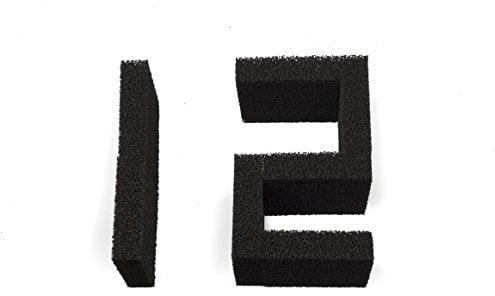 LTWHOME Filterschwamm aus Aktivkohlen, Aquarium Passend für Juwel Compact/BioFlow 3.0 Filters/M(12 Stück)