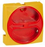 Manette cadenassable IP65 pour interrupteur-sectionneur rotatif composable Ø22-20A à 32A - jaune et rouge