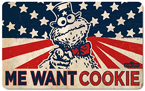 Sesamstrasse - Vintage Frühstücksbrettchen - Krümelmonster - Me Want Cookie