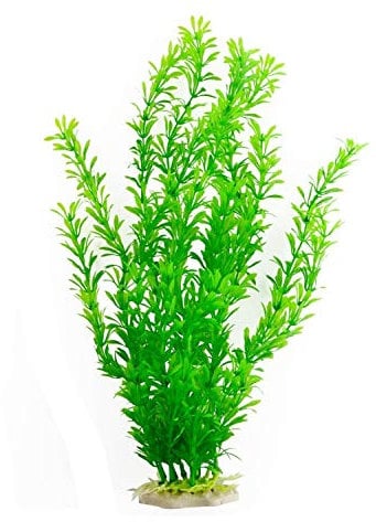 Saim Fluorescent Green Jardin Plastic Emulational Decorative Plant Aquarium Decor Fish Tank Ornament 18 Height