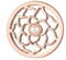Morella Damen Coin Rosegold Blumenornament mit Perle 33 mm