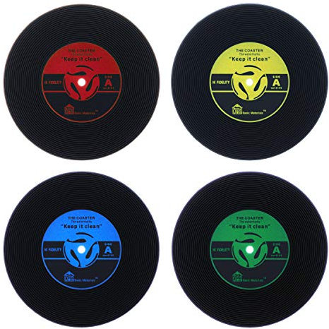 WOLFTEETH 4 x sous Dessous de Verre en Vinyle rétro