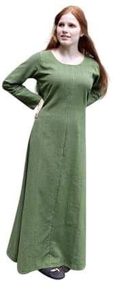 Burgschneider - Unterkleid Freya - Lindgrün (XXXL, für Damen & Herren, Baumwolle) Historisch - Early Medieval, Viking