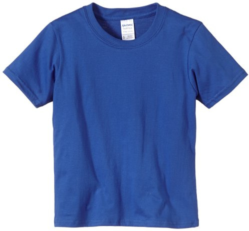 Gildan Boy's Youth Softstyle Crew Neck 64000B Short Sleeve T-Shirt, Blue (Royal), 3/4 Years (Manufacturer Size X-Small)