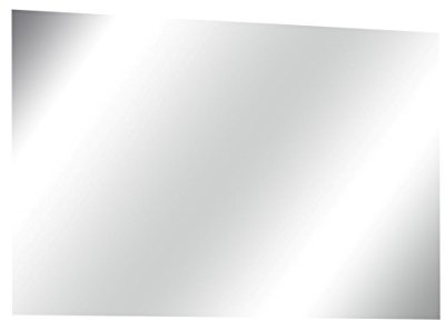 FACKELMANN Spiegel/Wandspiegelelement mit Befestigung/Maße (B x H x T): ca. 100 x 68 x 2 cm/hochwertiger, moderner Spiegel/quer verwendbarer Badezimmerspiegel/Breite 100 cm