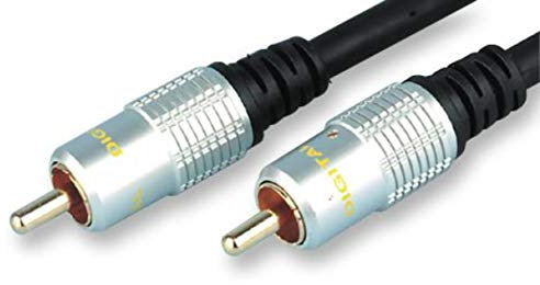rhinocables OFC RCA Cable Composite Digital Single Phono AV Audio Lead for Amp, Subs, HiFi Systems (1.5m)