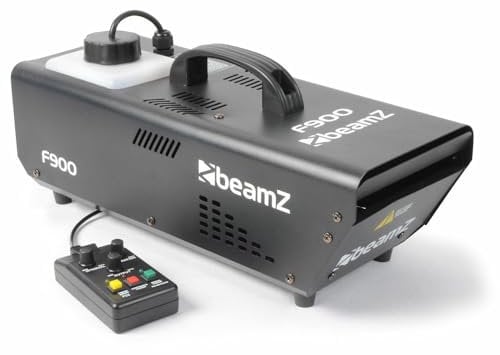 BeamZ F900 Hazer Nebelmaschine 900 W mit Fernbedienung, Dunstnebelmaschine, 900 ML Tankinhalt, Timerfunktion, Fog Maschine für konstante Nebelerzeugung auf kleinen Bühnen